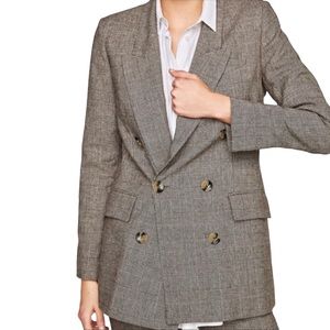 Zara Gray Plaid Blazer